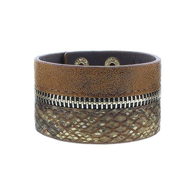 TWO-TONE ZIPPER BRACELET