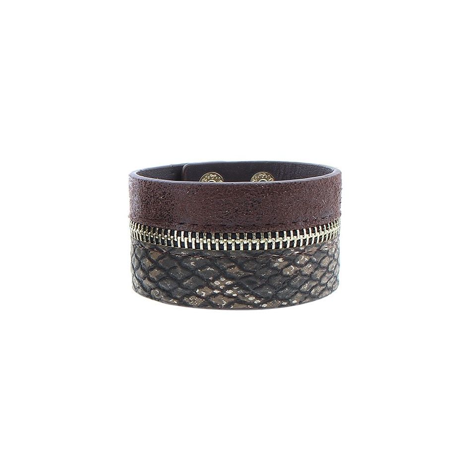 TWO-TONE ZIPPER BRACELET