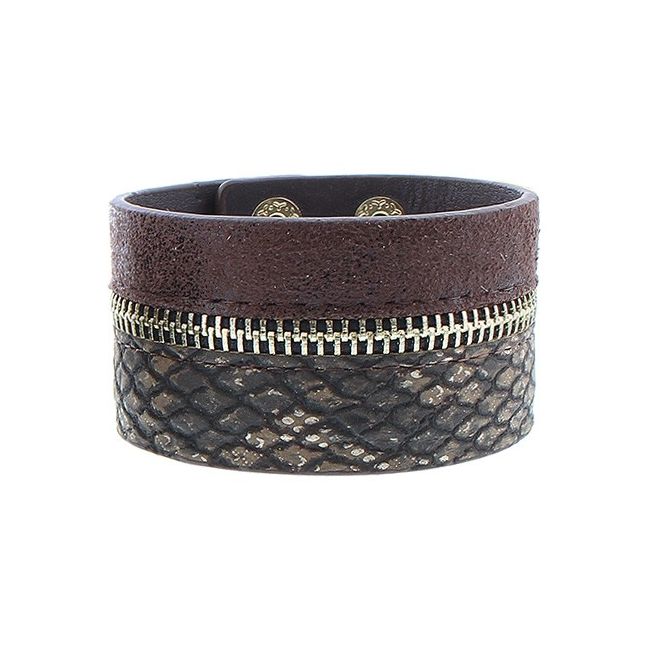 TWO-TONE ZIPPER BRACELET