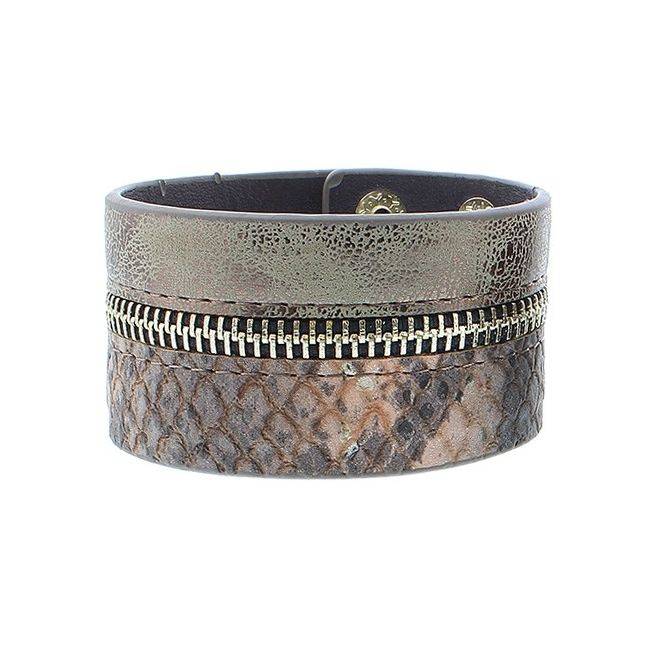 TWO-TONE ZIPPER BRACELET