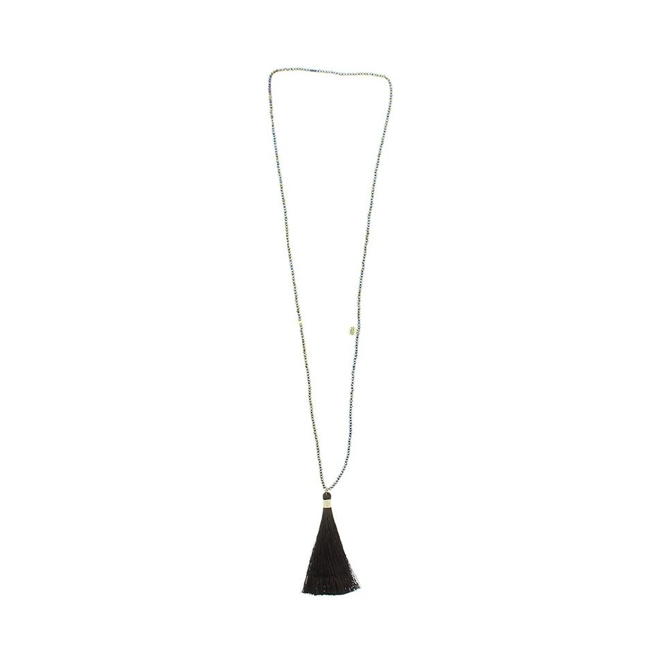 COLLAR LARGO COLGANTE FLECO