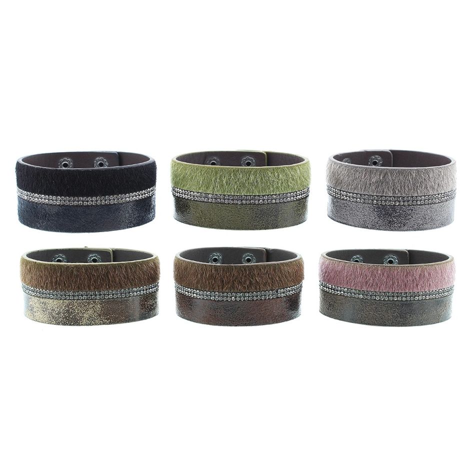 PULSERA BICOLOR CRISTALES