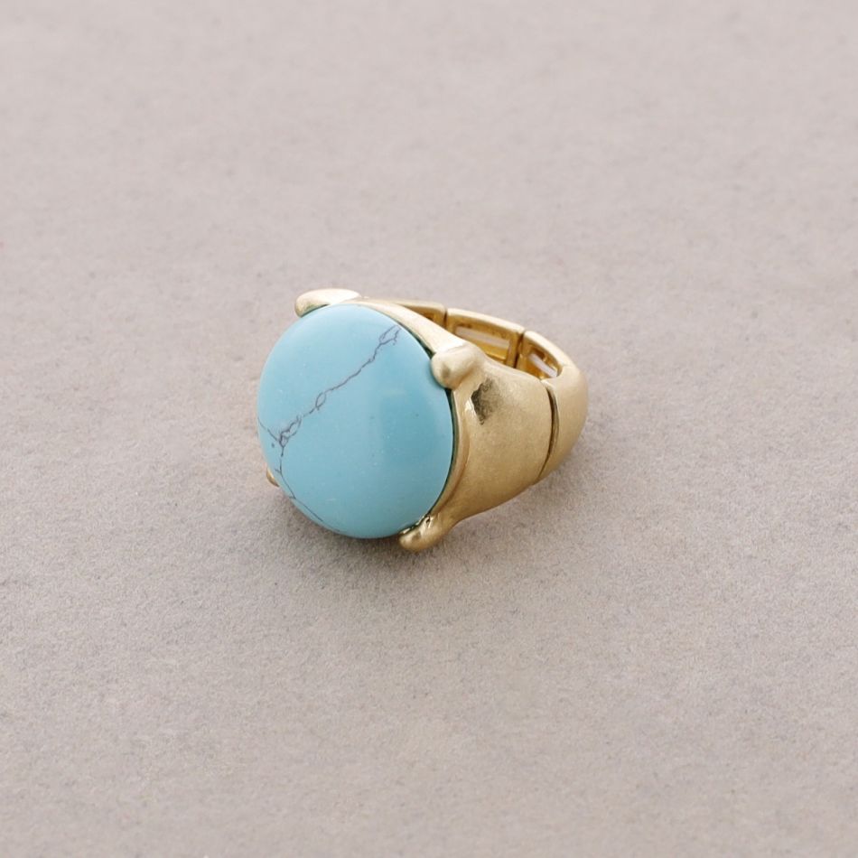 STONE METAL ELASTIC RING