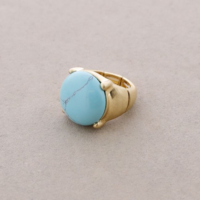 STONE METAL ELASTIC RING