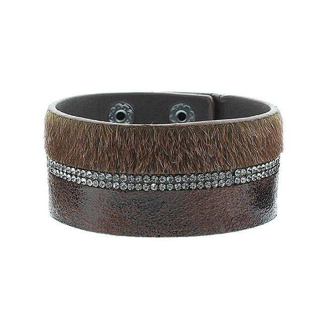 PULSERA BICOLOR CRISTALES