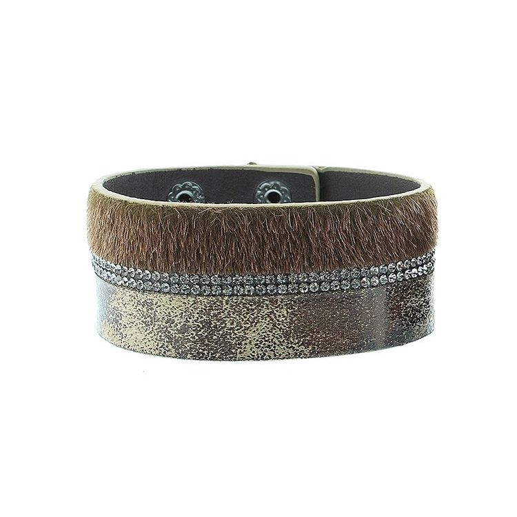 PULSERA BICOLOR CRISTALES 2