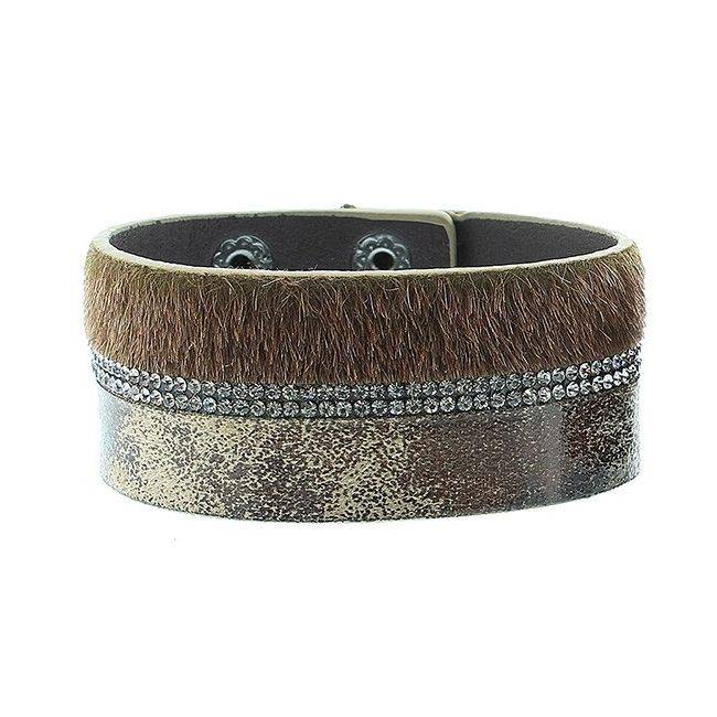 PULSERA BICOLOR CRISTALES