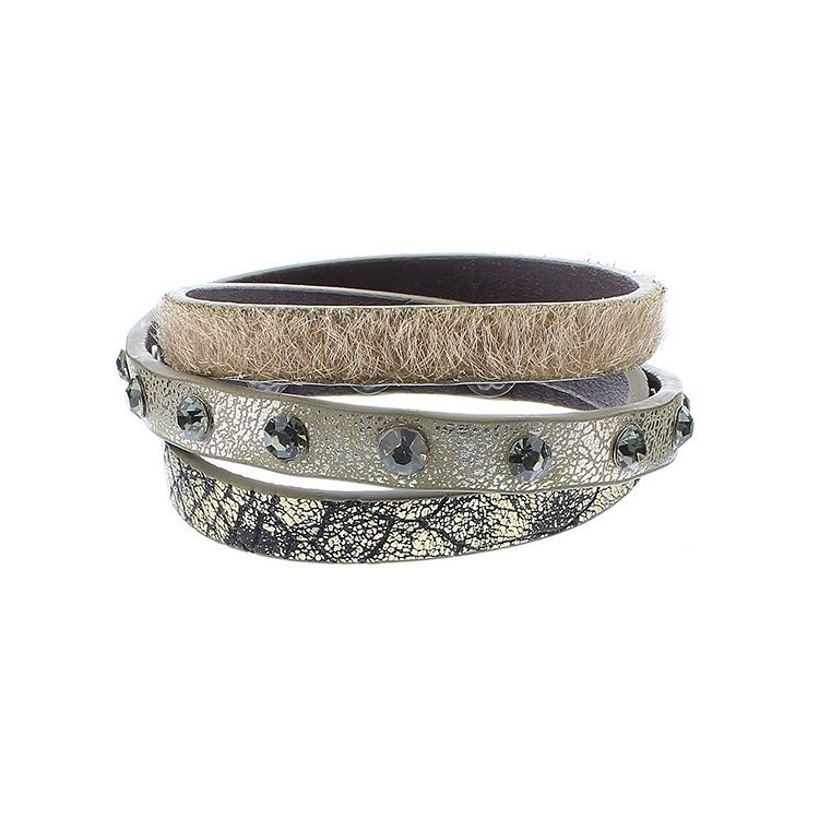 BRACELET 3 TURNS WITH RIVETS