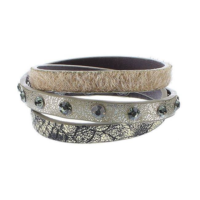 BRACELET 3 TURNS WITH RIVETS