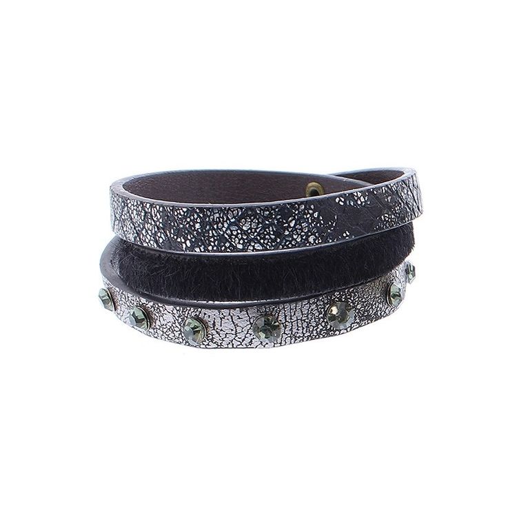 BRACELET 3 TURNS WITH RIVETS 2