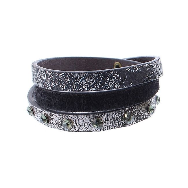 BRACELET 3 TURNS WITH RIVETS