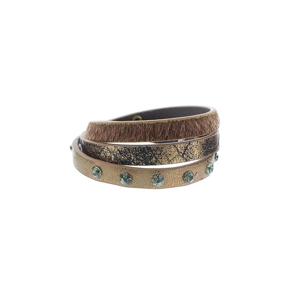 BRACELET 3 TURNS WITH RIVETS