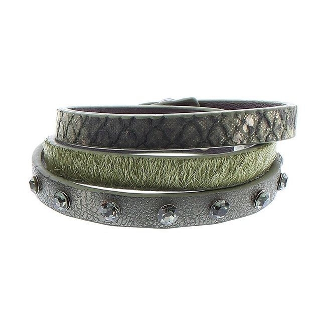 BRACELET 3 TURNS WITH RIVETS