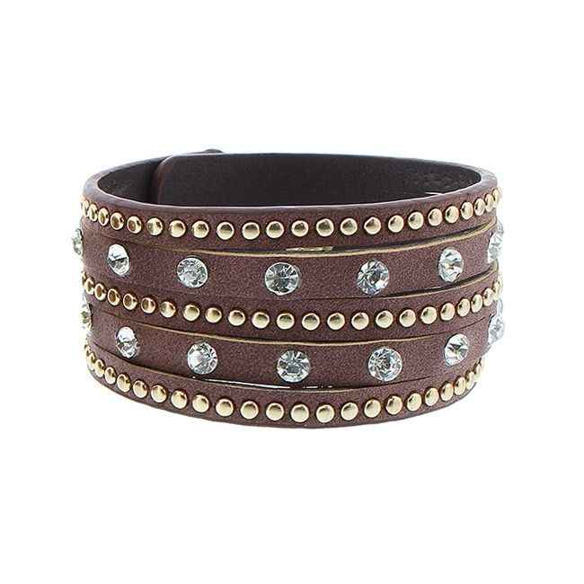 PULSERA POLIPIEL CRISTALES REMACHES