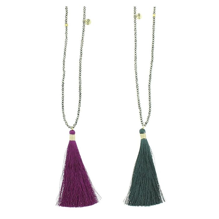 LONG PENDANT NECKLACE FRINGE 2