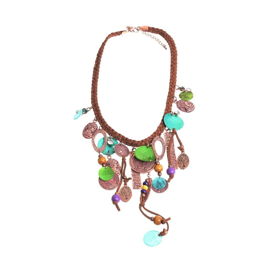 SHORT NECKLACE WITH BEAD PENDANTS