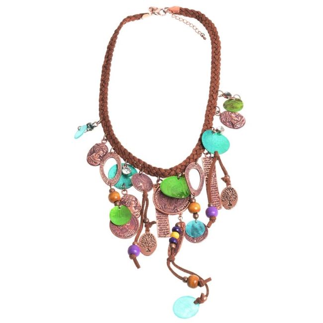 SHORT NECKLACE WITH BEAD PENDANTS