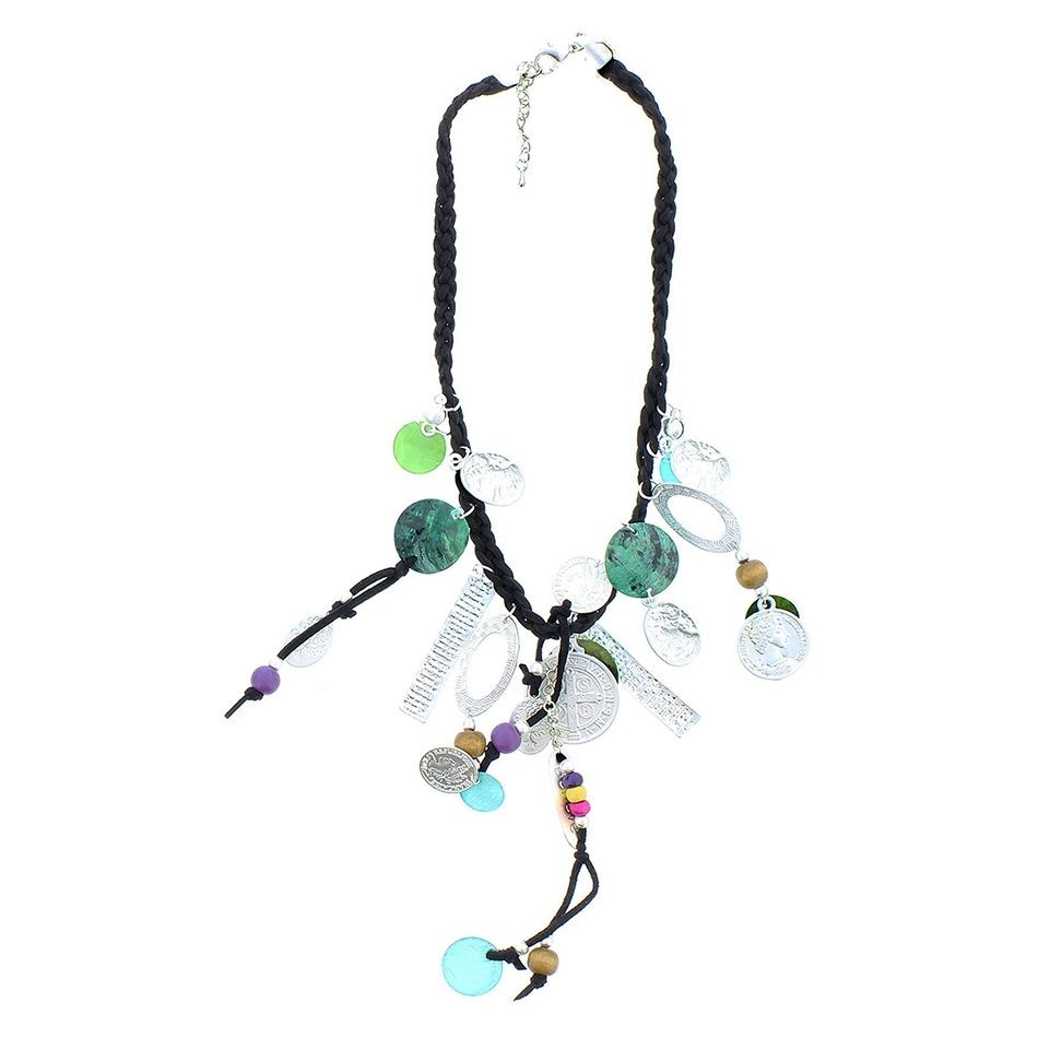 SHORT NECKLACE WITH BEAD PENDANTS