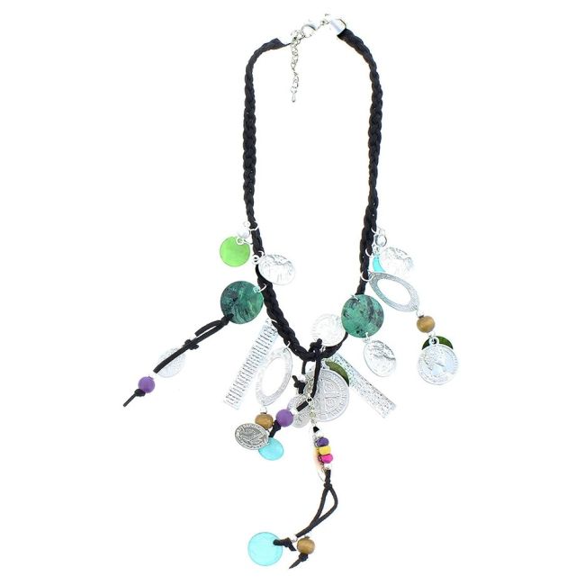 SHORT NECKLACE WITH BEAD PENDANTS