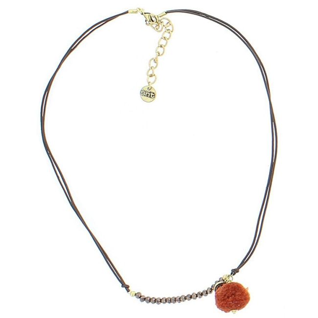 BEADED CORD SHORT NECKLACE
