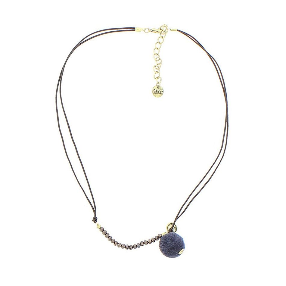 BEADED CORD SHORT NECKLACE
