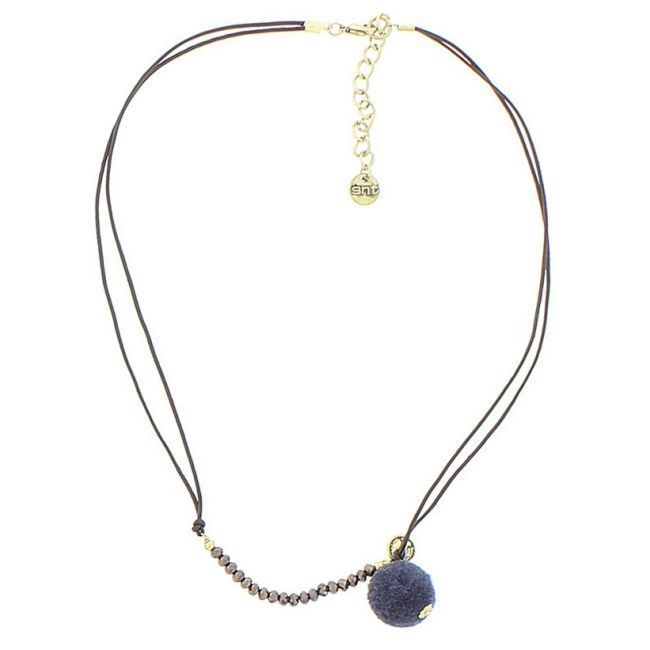 BEADED CORD SHORT NECKLACE