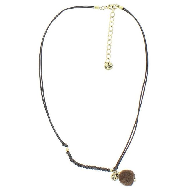BEADED CORD SHORT NECKLACE