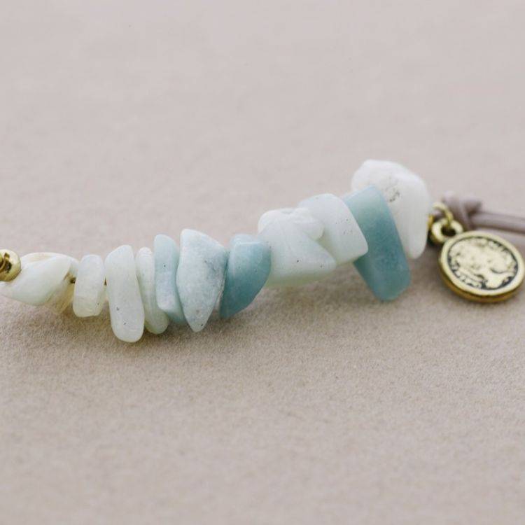 STONE CORD SHORT NECKLACE