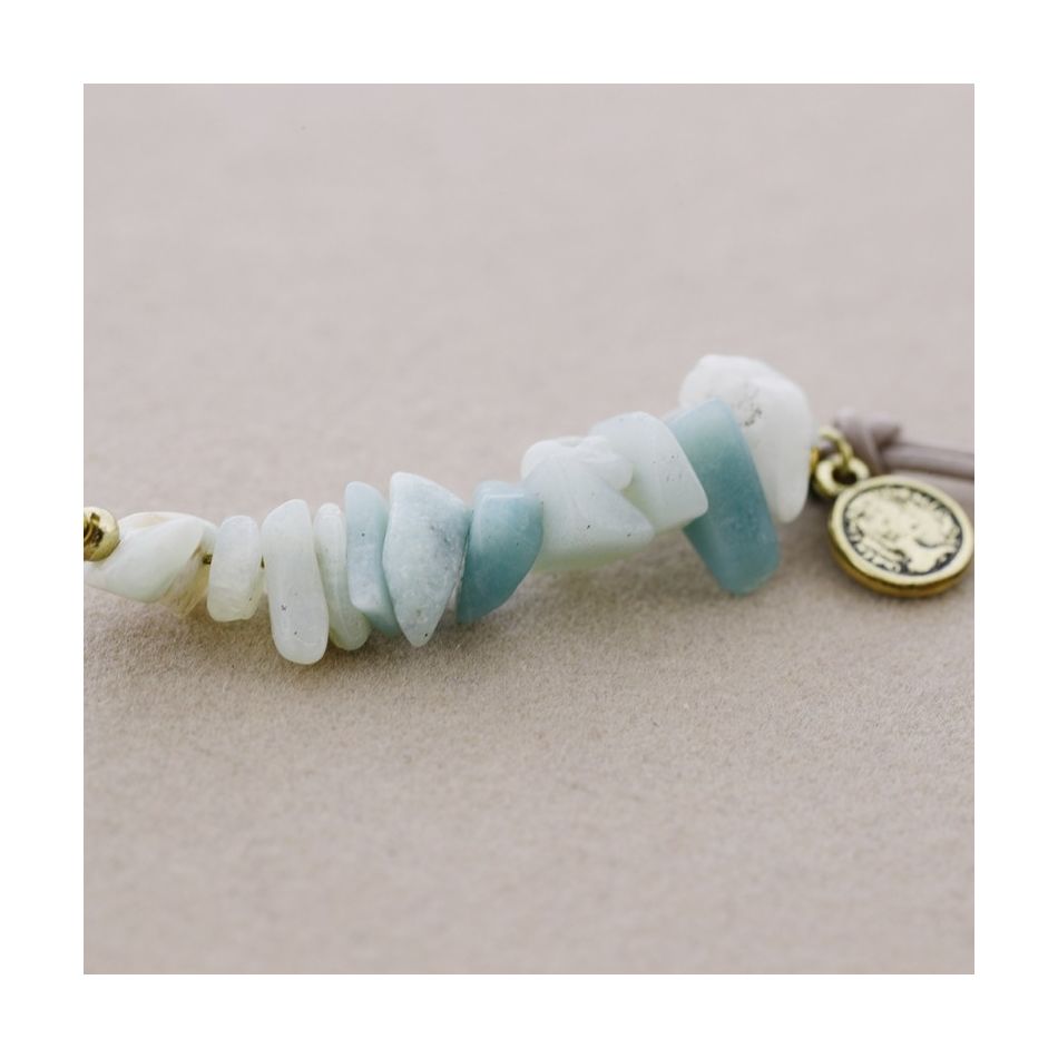 STONE CORD SHORT NECKLACE