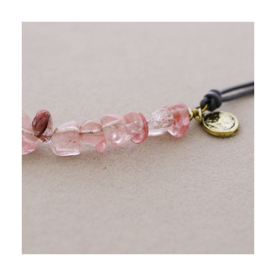 STONE CORD SHORT NECKLACE