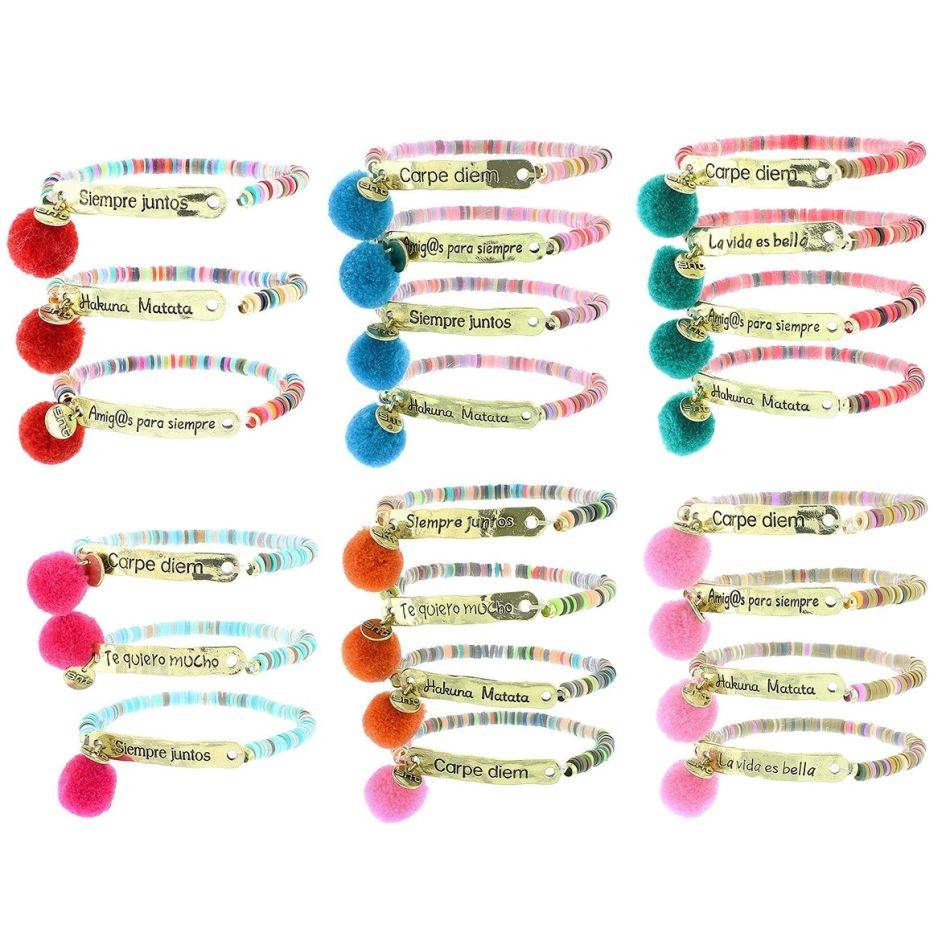 PULSERA FIMO MENSAJE
