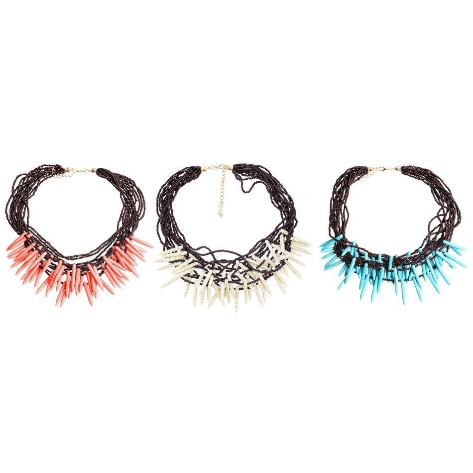 SHORT NECKLACE WITH SPIKED STONES
