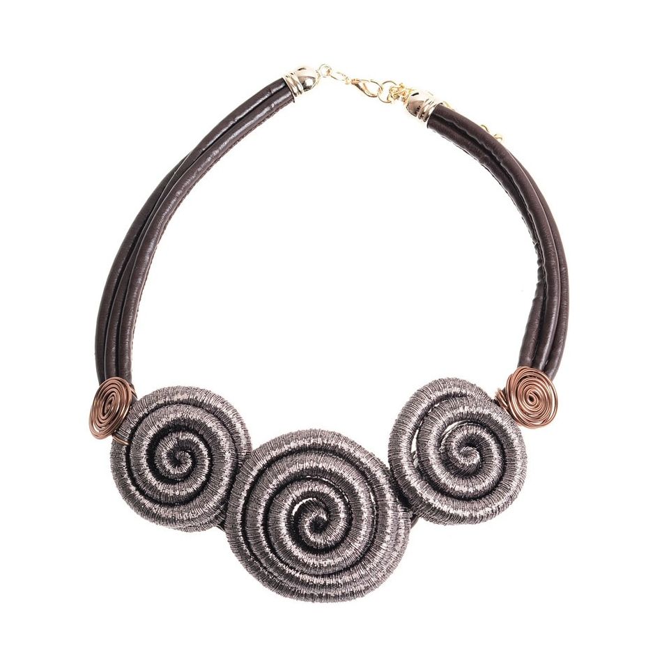 THREE SPIRAL SHORT NECKLACE