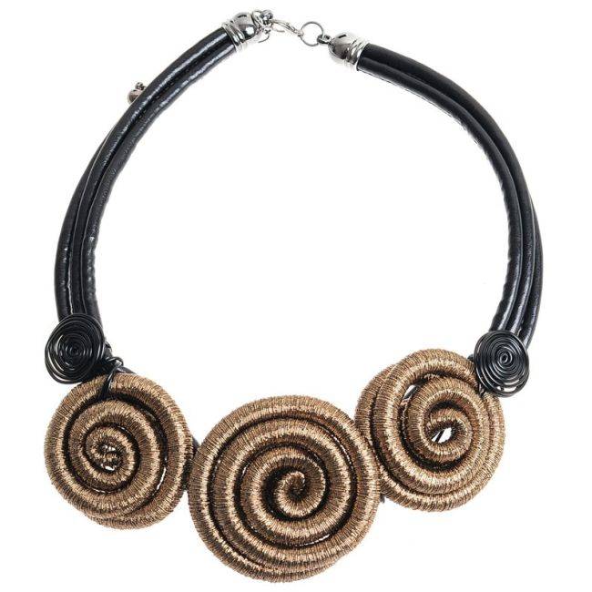 THREE SPIRAL SHORT NECKLACE