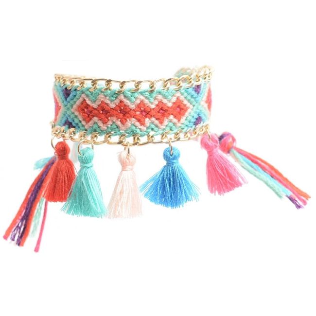 FRINGED ETHNIC BRACELET