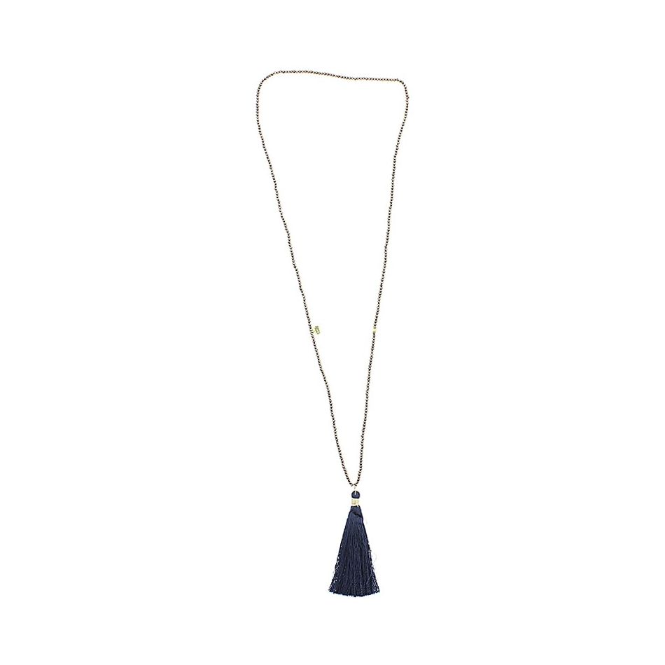 COLLAR LARGO COLGANTE FLECO