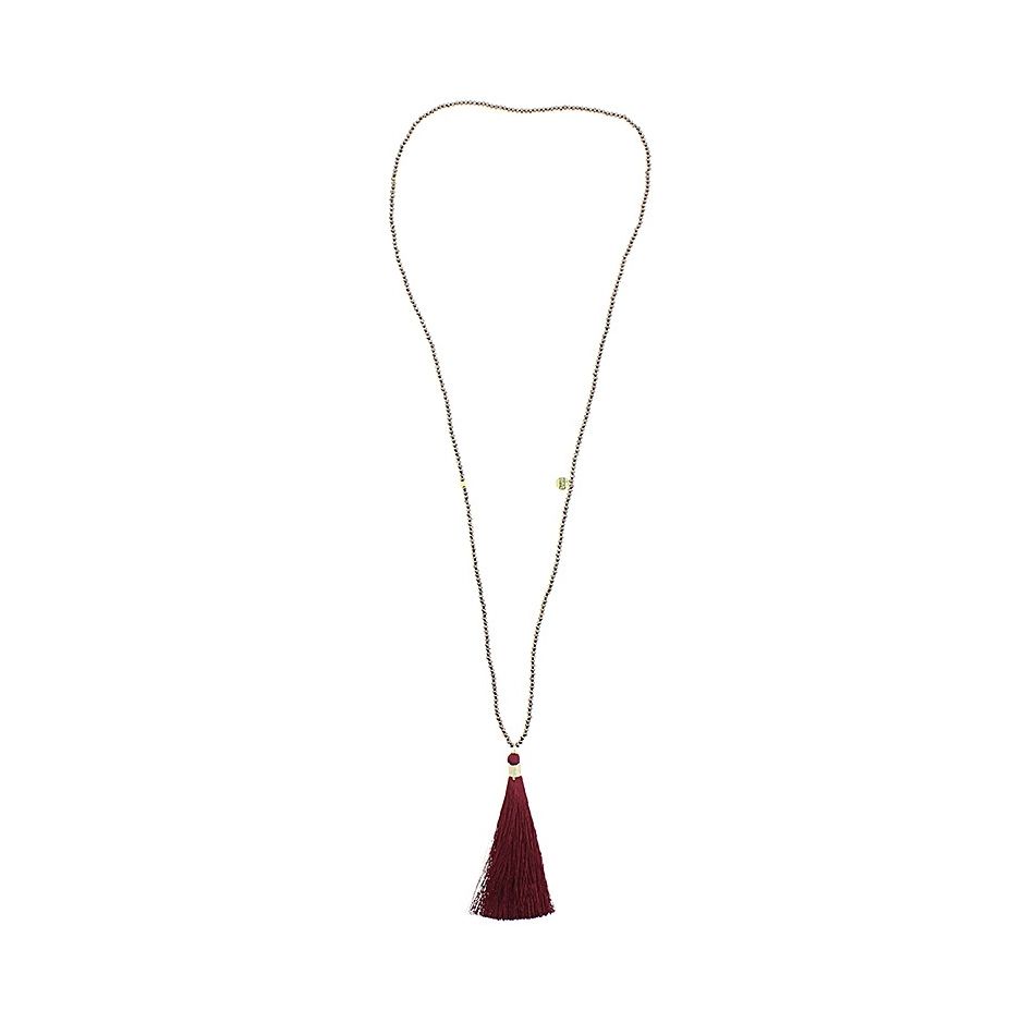 COLLAR LARGO COLGANTE FLECO