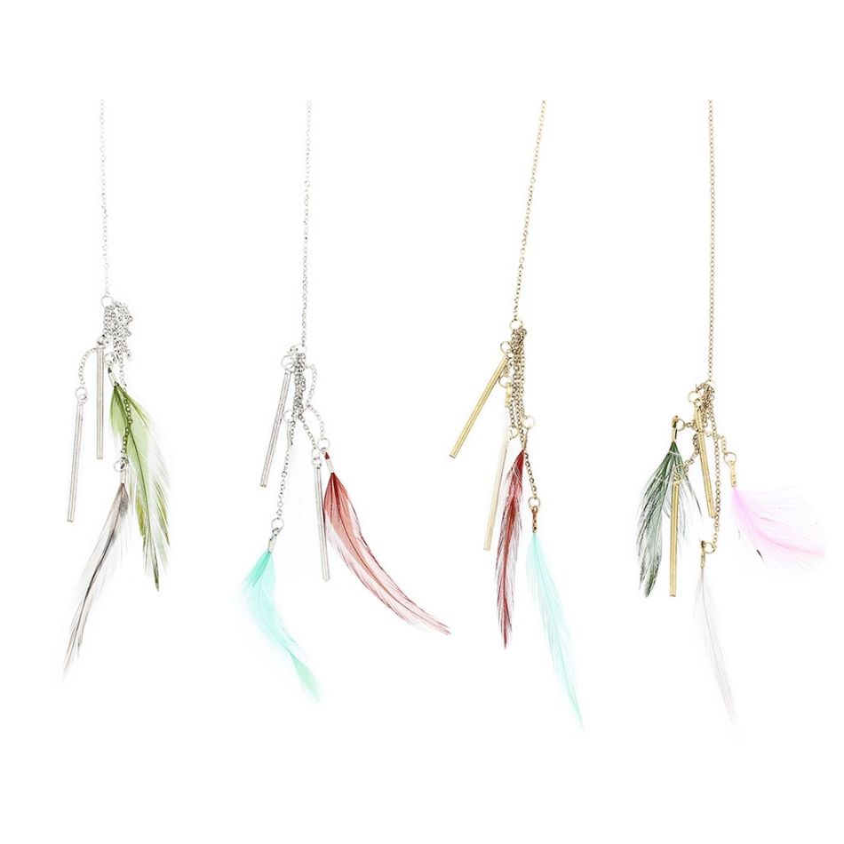 COLLAR LARGO COLG. PLUMA