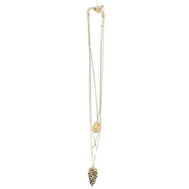 FINE TRIPLE PENDANT SHORT NECKLACE