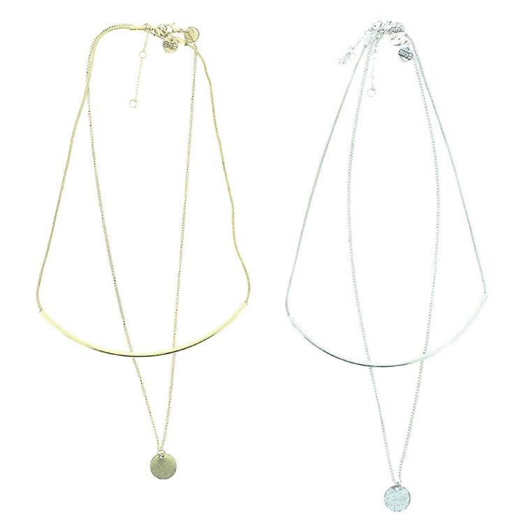 DOUBLE THIN SHORT NECKLACE 2
