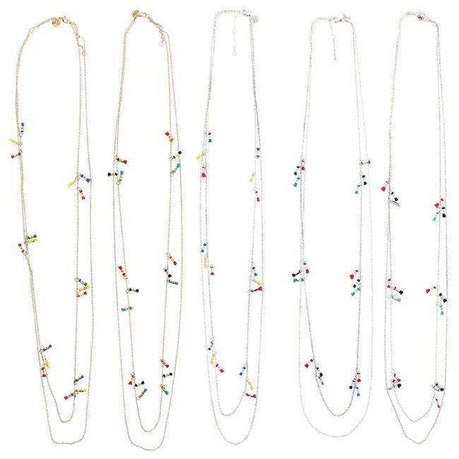 COLLAR LARGO FINO CADENA FLECOS