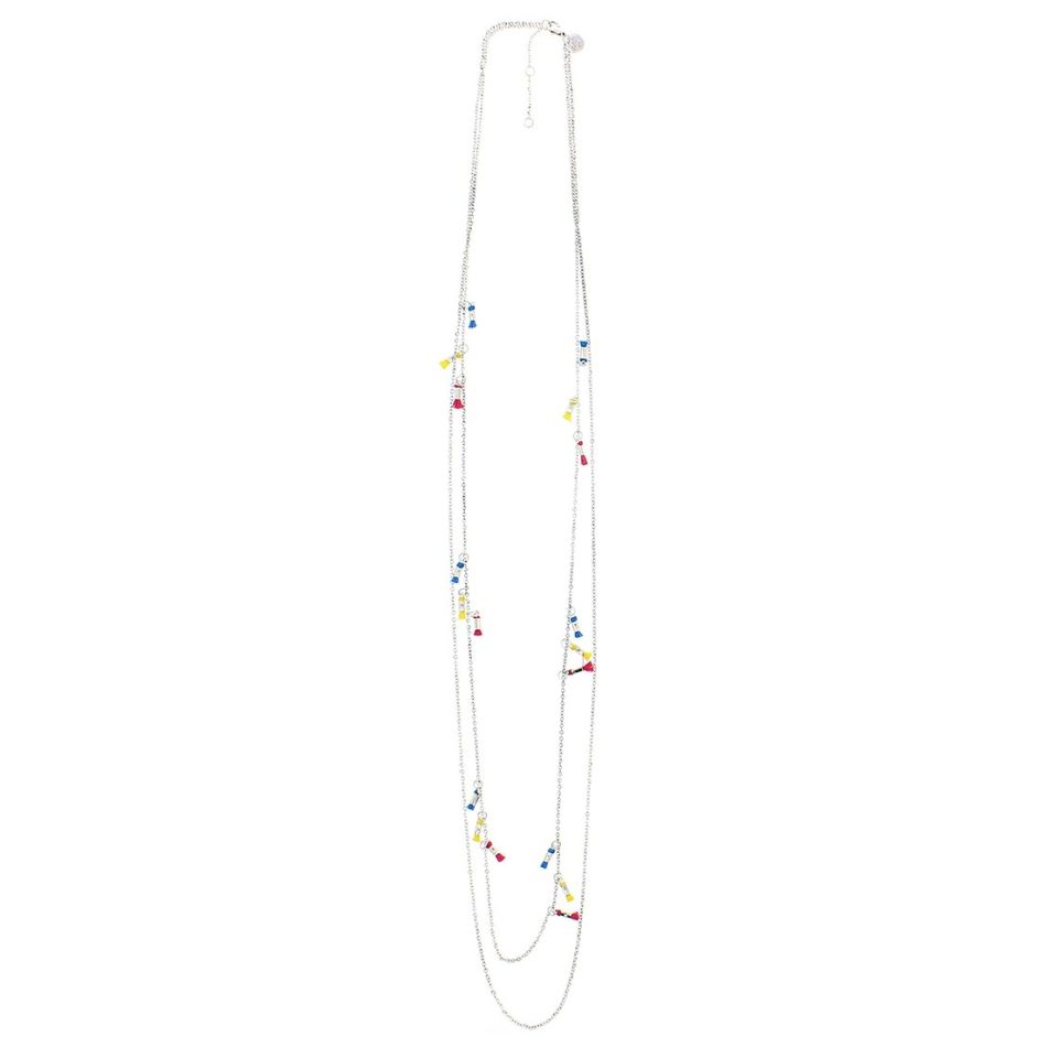 COLLAR LARGO FINO CADENA FLECOS