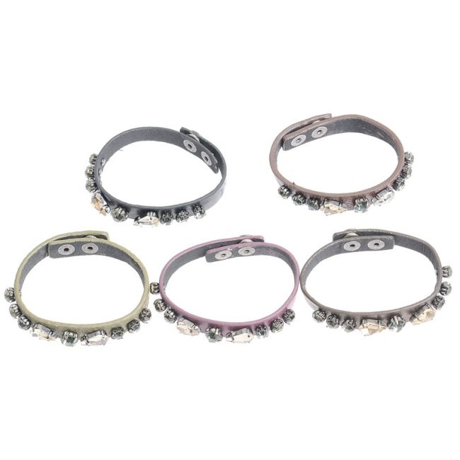 IMI BRACELET. LEATHER BEADS
