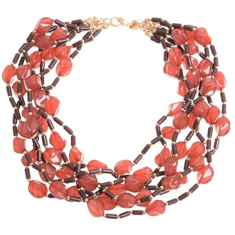 RESIN BEADS SHORT NECKLACE