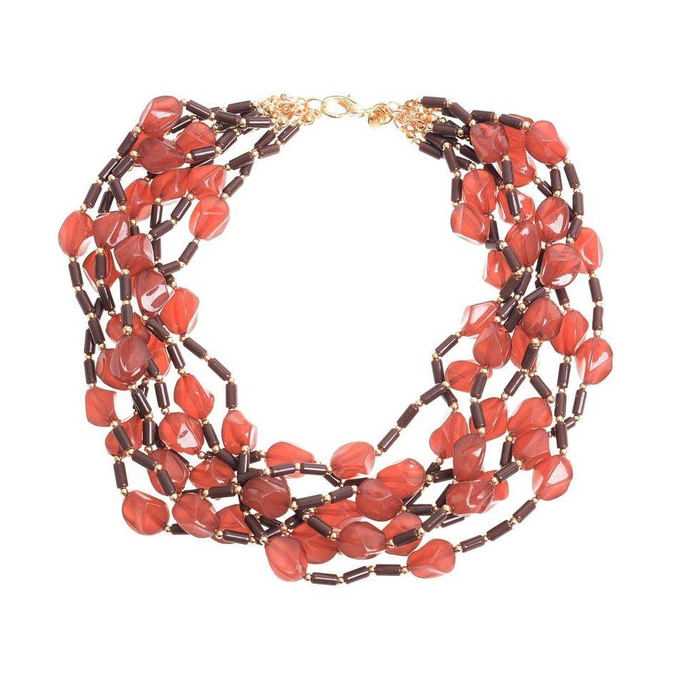 RESIN BEADS SHORT NECKLACE