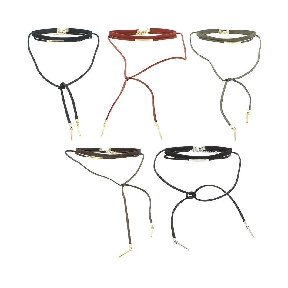 MULTI-ROUND CHOKER WITH METAL DETAILS