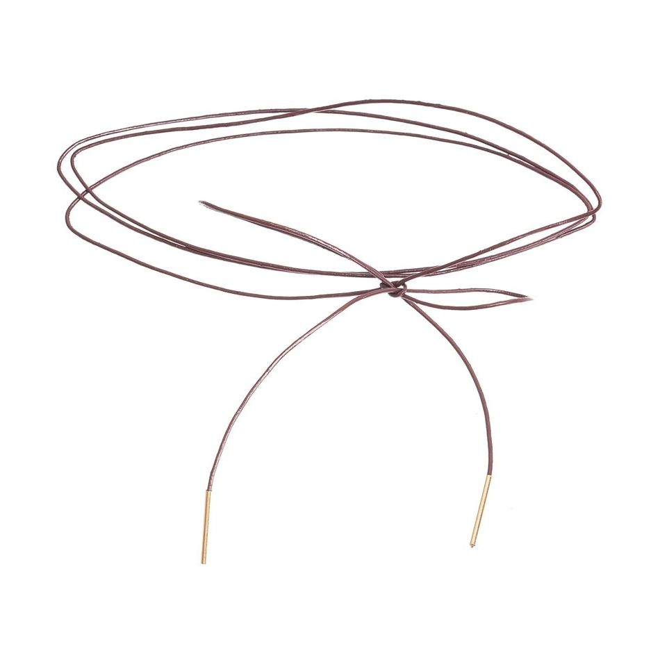 MULTI ROUND LEATHER CHOKER WITH METAL POINTS