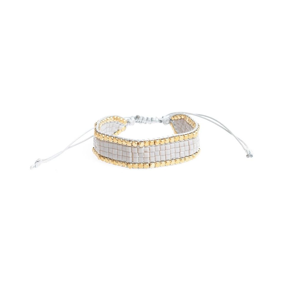 PULSERA MACRAMÉ ABALORIOS