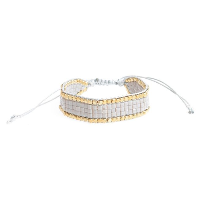 PULSERA MACRAMÉ ABALORIOS