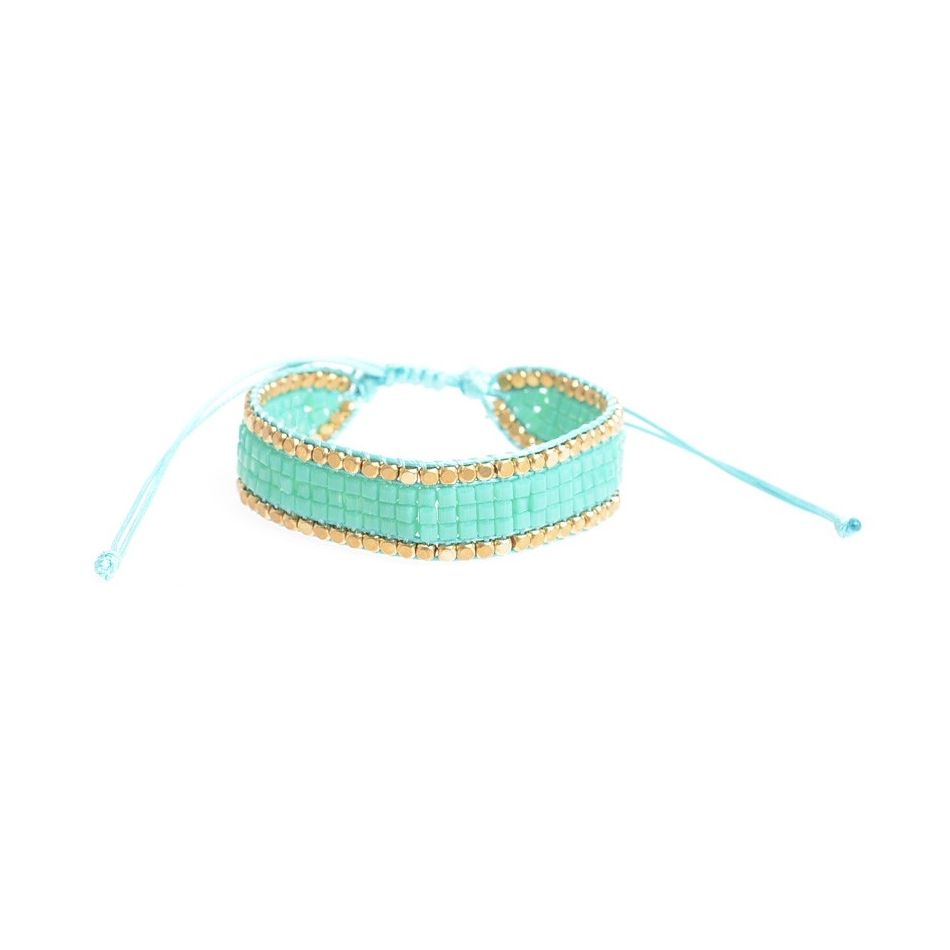 PULSERA MACRAMÉ ABALORIOS